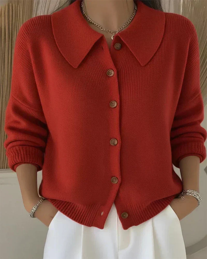 Vega | Veste en Tricot avec Col Chemise