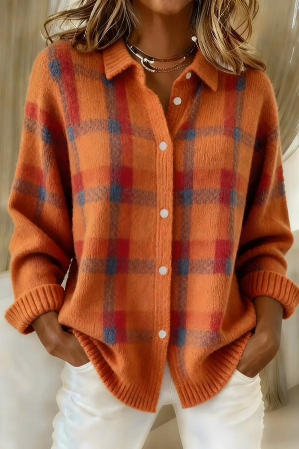 Corinne | Cardigan à carreaux