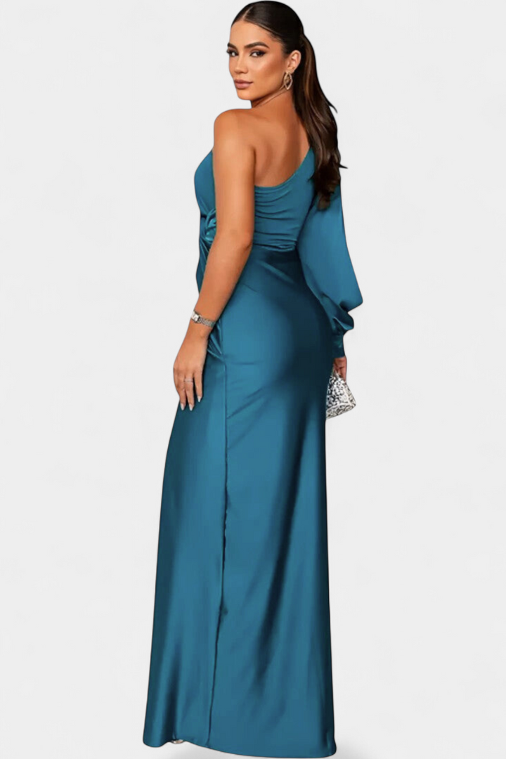 Gabrijela Robe Asymétrique avec Drapé sur une Épaule