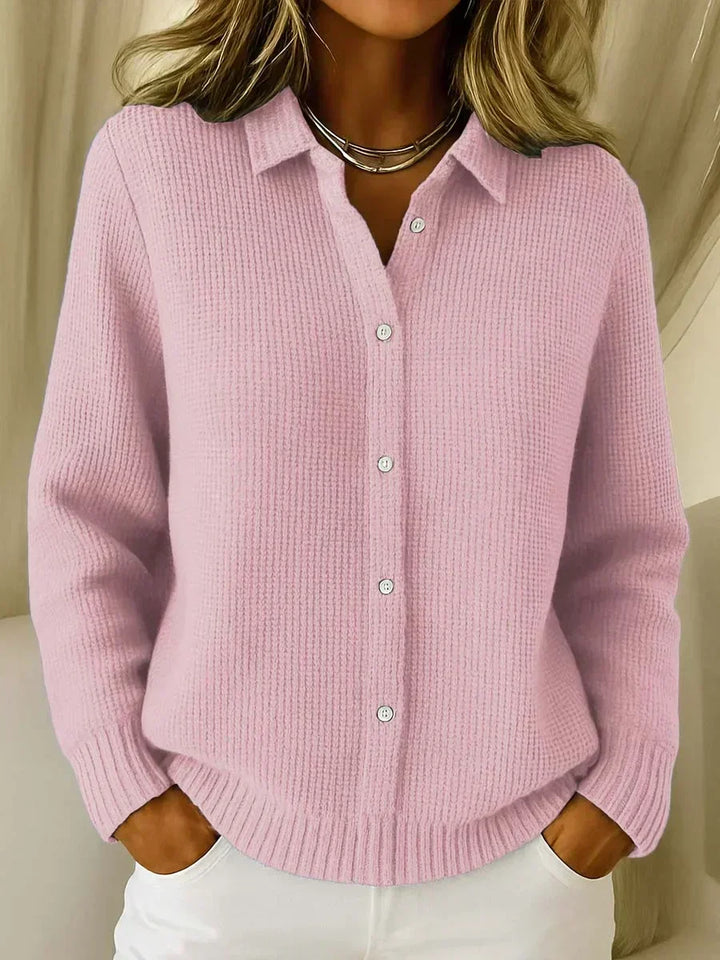 Carmela | Veste en Tricot Texturé avec Boutons