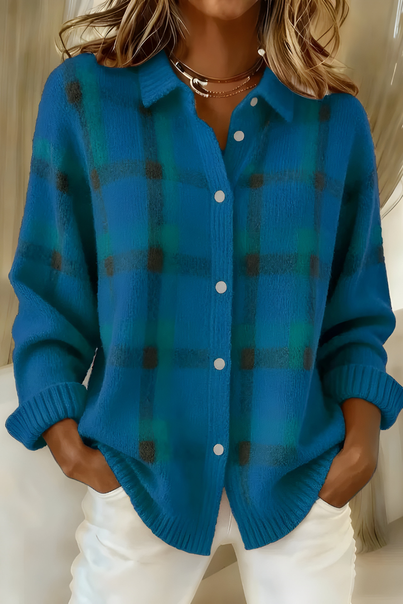 Corinne | Cardigan à carreaux