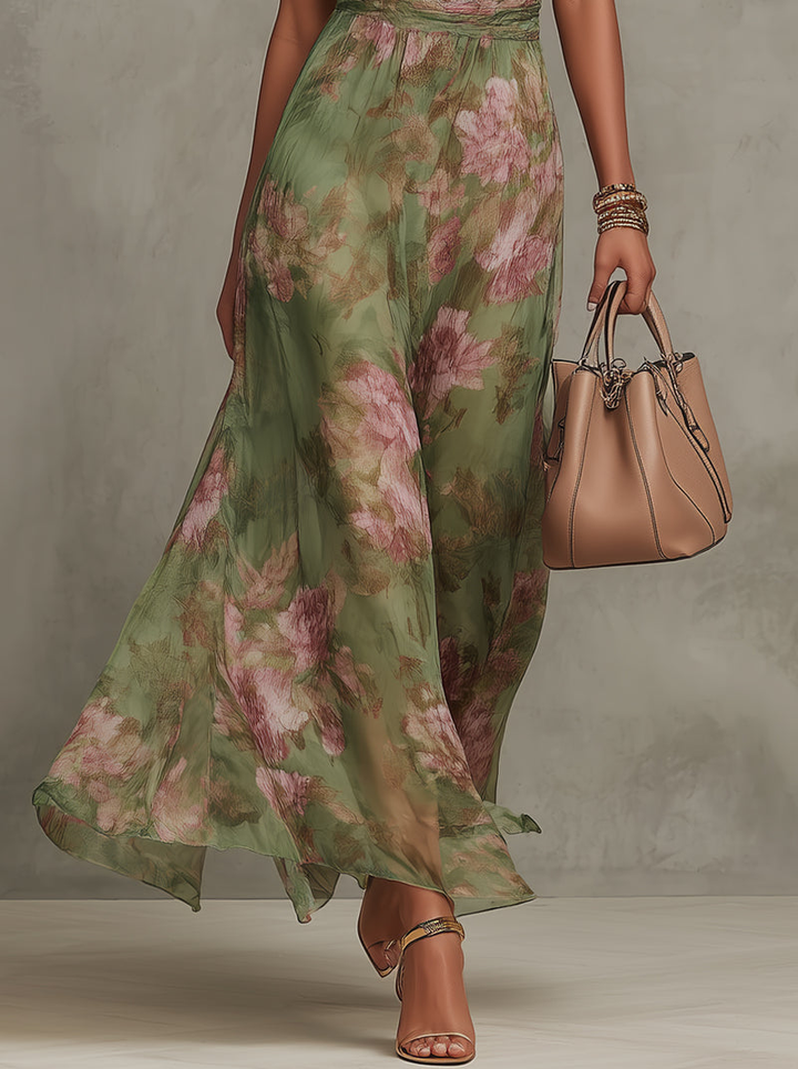 Sophie – Élégant Robe Maxi Florale